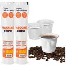 Kit 2 Pacote Copo Para Café 50ml branco 200 Un. Massimo