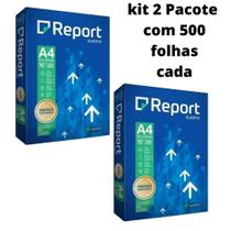 Kit 2 Pacote de Papel Sulfite REPORT A4 Premium 75g