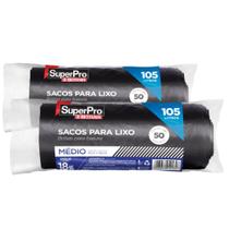 Kit 2 Pacote Saco De Lixo 105LPreto Resistente 50un Cada Kit 2 Pacote Saco De Lixo 105LPreto Resistente 50un Cada
