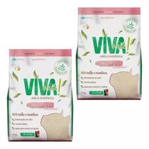 Kit 2 pacotes 4Kg Areia Higiênica Viva Verde Biodegradável