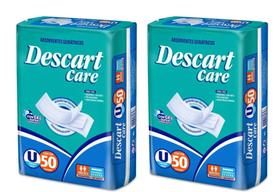 Kit 2 Pacotes Absorvente Adulto Incontinência Descart Care - Total 100 Unidades