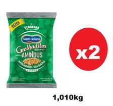 kit 2 Pacotes Amendoim Salgado Grelhaditos S/Pele 1,01kg