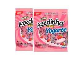 Kit 2 Pacotes Bala Azedinha Iogurte Mastigável 600Gr Cada Kit 2 Pacotes Bala Azedinha Iogurte Mastigável 600Gr Cada