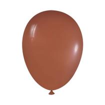 Kit 2 Pacotes Balão 7 Polegadas Marrom 50un Total 100un
