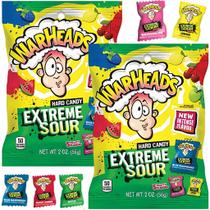 Kit 2 Pacotes Balas Super Azedas Warheads Extreme Sour 56g