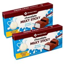 Kit 2 Pacotes Chocolate ao Leite Members Mark 200g Milky Sticky Cremoso Irresistível