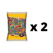 Kit 2 Pacotes Coloreti Confeito de Chocolate Embalagem 5Kg