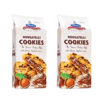 Kit 2 Pacotes Cookie Importado Merba Creme de Avelã 200g Gourmet Holandês com Gotas de Chocolate