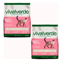 Kit 2 Pacotes de Areia para Gatos Viva Verde Grãos Mistos 4kg