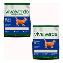 Kit 2 Pacotes de Areia Viva Verde Grãos Finos 4kg para Gatos