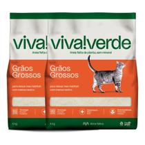 Kit 2 Pacotes de Areia Viva Verde Grãos Grossos 4kg para Gatos Kit 2 Pacotes de Areia Viva Verde Grãos Grossos 4kg para Gatos