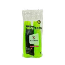 Kit 2 pacotes de Copo Neon Verde 300ml Copaza com 50 unidades