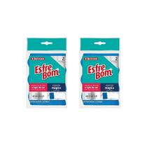 Kit 2 Pacotes de Esponja Mágica Esfrebom Bettanin com 2 unidades