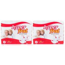 Kit 2 Pacotes de fraldas Geriátrica Hyper fral G C/50 fraldas em cada pacote