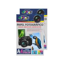 Kit 2 Pacotes de Papeis Fotograficos Adesivos A4 130G 50 FLS