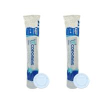 Kit 2 Pacotes de Tampas para Pote de 100ml e copos de 180/200ml branco Copomais com 100 unidades Kit 2 Pacotes de Tampas para Pote de 100ml e copos de 180/200ml branco Copomais com 100 unidades