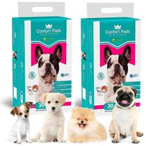 Kit 2 Pacotes de Tapete Higiênico Para Cachorro 60x55cm Confort Pads C/30 Unidades