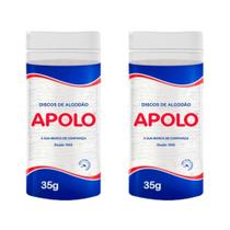 Kit 2 Pacotes Discos De Algodão Apolo 35g Com Ziplock Kit 2 Pacotes Discos De Algodão Apolo 35g Com Ziplock