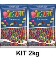 Kit 2 Pacotes Disqueti Chocolate Colorido 1kg Cada - Dori