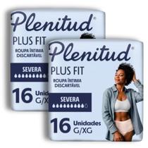 Kit 2 Pacotes Fralda Calça Geriátrica Pants Plenitud Fit Plus - Tam G-XG - Total 32 Unidades