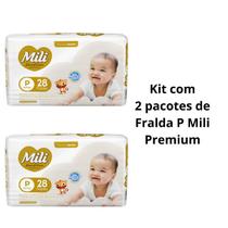Kit 2 Pacotes Fralda Descartável P Mili Love & Care