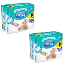 Kit 2 Pacotes Fraldas Descartaveis Infantil Enzzo Baby P - Total 200 Unidades Kit 2 Pacotes Fraldas Descartaveis Infantil Enzzo Baby P - Total 200 Unidades