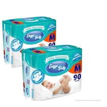 Kit 2 Pacotes Fraldas Descartavel Infantil Enzzo Baby M - 90 Unidades Cada Totalizando 180 Unidades Kit 2 Pacotes Fraldas Descartavel Infantil Enzzo Baby M - 90 Unidades Cada Totalizando 180 Unidades