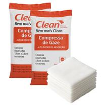 Kit 2 Pacotes Gaze Não Estéril 13 Fios 240g para Curativo 600 Unid