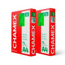 Kit 2 pacotes papel sulfite A4 75g 210x297 1000 folhas Chamex Kit 2 pacotes papel sulfite A4 75g 210x297 1000 folhas Chamex