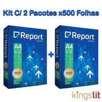 Kit 2 Pacotes Papel Sulfite Report Premium A4 Branco - 500 Folhas 75g/m²