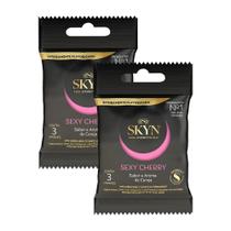 Kit 2 Pacotes Preservativo SKYN Sexy Cherry C/ 3 Unidades Cada