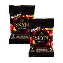 Kit 2 Pacotes Preservativo SKYN Sexy Cherry C/ 3 Unidades Cada