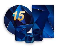 Kit 2 Painéis De Festa + Trio De Capas Cilindro - 15 Anos Masculino Azul 059 Kit 2 Painéis De Festa + Trio De Capas Cilindro - 15 Anos Masculino Azul 059