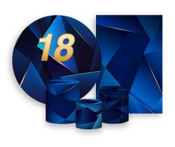 Kit 2 Painéis De Festa + Trio De Capas Cilindro - 18 Anos Masculino Azul 060 Kit 2 Painéis De Festa + Trio De Capas Cilindro - 18 Anos Masculino Azul 060