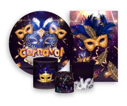 Kit 2 Painéis De Festa + Trio De Capas Cilindro - Carnaval Chique Mascaras 003 Kit 2 Painéis De Festa + Trio De Capas Cilindro - Carnaval Chique Mascaras 003
