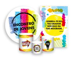 Kit 2 Painéis De Festa + Trio De Capas Cilindro - Encontro de Jovens Cristãos Pop 010