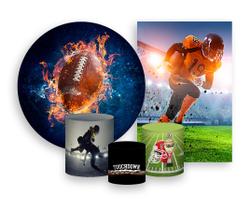 Kit 2 Painéis De Festa + Trio De Capas Cilindro - Esporte Futebol Americano 004