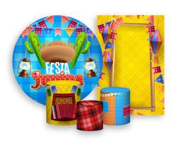 Kit 2 Painéis De Festa + Trio De Capas Cilindro - Festa Junina Chapéu Caipira 007 Kit 2 Painéis De Festa + Trio De Capas Cilindro - Festa Junina Chapéu Caipira 007