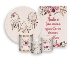 Kit 2 Painéis De Festa + Trio De Capas Cilindro - Filtro dos Sonhos Floral 009 Kit 2 Painéis De Festa + Trio De Capas Cilindro - Filtro dos Sonhos Floral 009