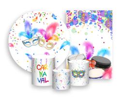 Kit 2 Painéis De Festa + Trio De Capas Cilindro - Folia de Carnaval 005