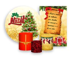Kit 2 Painéis De Festa + Trio De Capas Cilindro - Natal Árvore Mágica 002 Kit 2 Painéis De Festa + Trio De Capas Cilindro - Natal Árvore Mágica 002