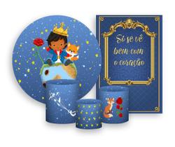 Kit 2 Painéis De Festa + Trio De Capas Cilindro - Pequeno Príncipe Raposa Cute 005 Kit 2 Painéis De Festa + Trio De Capas Cilindro - Pequeno Príncipe Raposa Cute 005