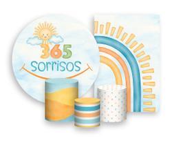 Kit 2 Painéis De Festa + Trio De Capas Cilindro - Sorrisos Tons Pastéis 016 Kit 2 Painéis De Festa + Trio De Capas Cilindro - Sorrisos Tons Pastéis 016