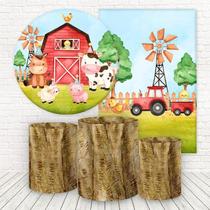 Kit 2 Painéis E Capas 3D Sublimado Fazendinha Fkpc-105 Kit 2 Painéis E Capas 3D Sublimado Fazendinha Fkpc-105
