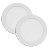 Kit 2 Painéis LED 18W Redondo Embutir 4000k Branco Neutro Kit 2 Painéis LED 18W Redondo Embutir 4000k Branco Neutro