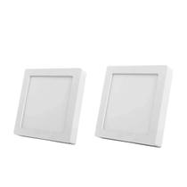 Kit 2 Paineis Paflon Quadrado Led Eco 18w Luz Quente Amarela 3000k P/ Sobrepor Branco Bivolt Black Decker