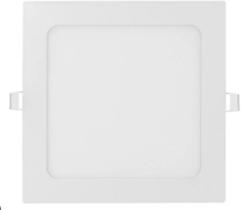 Kit 2 paineis quadrados embutir 12 w branco - 6000 k - branco frio