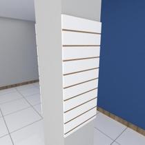Kit 2 Painel canaletado branco 2 un 50x120 painel esspositor painel expositores panel canelado parede inteligente Branco