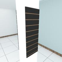 Kit 2 Painel canaletado preto 2 un 40x120 paineis canaletados mdf canaletado painel mdf loja Preto