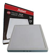 Kit 2 Painel De Led 18w Embutir Quadrado 6500k Branco Frio